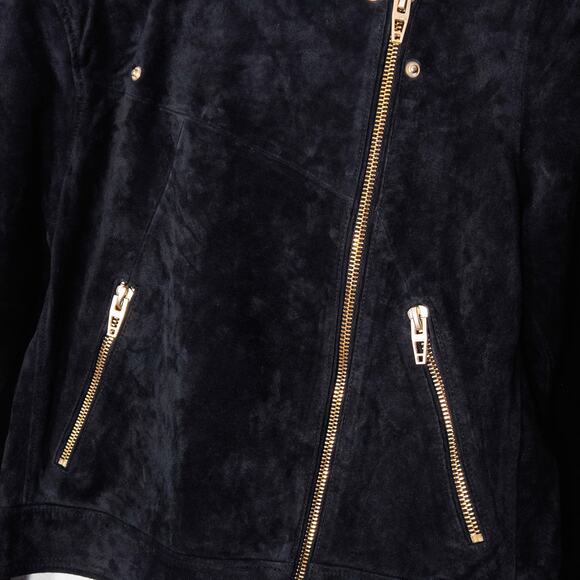 BlankNYC Women’s Suede Moto Jacket Bikercore Quiet Luxury Streetwear Style M - Picture 4 of 11